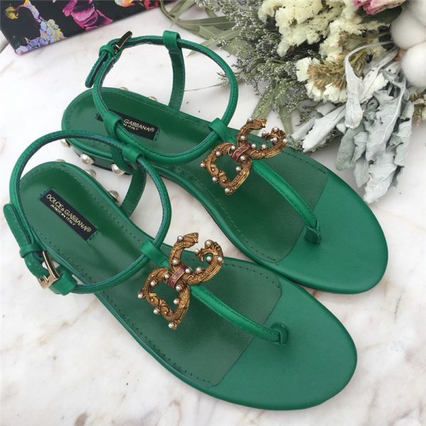D&G AMORE FLAT SANDAL