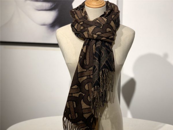 burberry cashmere shawl brown
