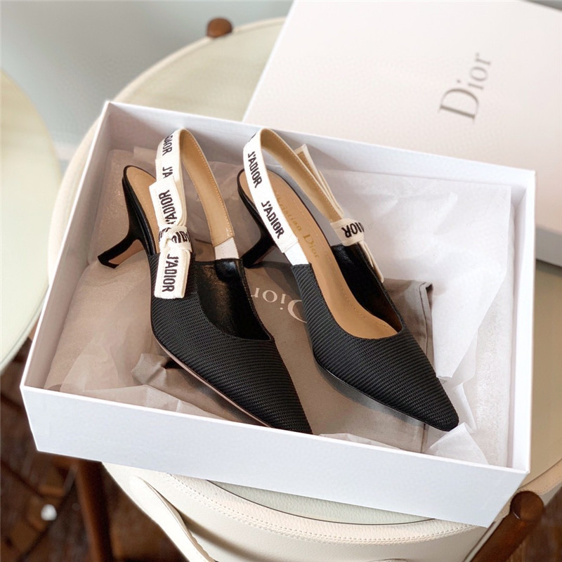 J’A dior wool houndstooth slingback pump shoes - Image 5