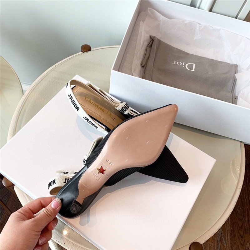 J’A dior wool houndstooth slingback pump shoes - Image 6