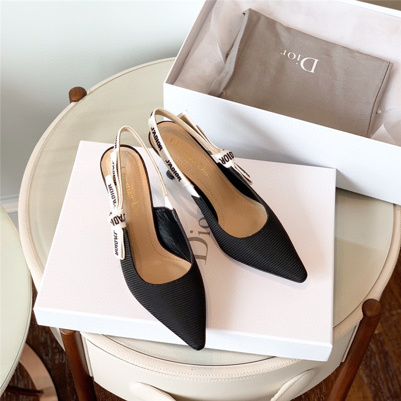 J’A dior wool houndstooth slingback pump shoes - Image 7