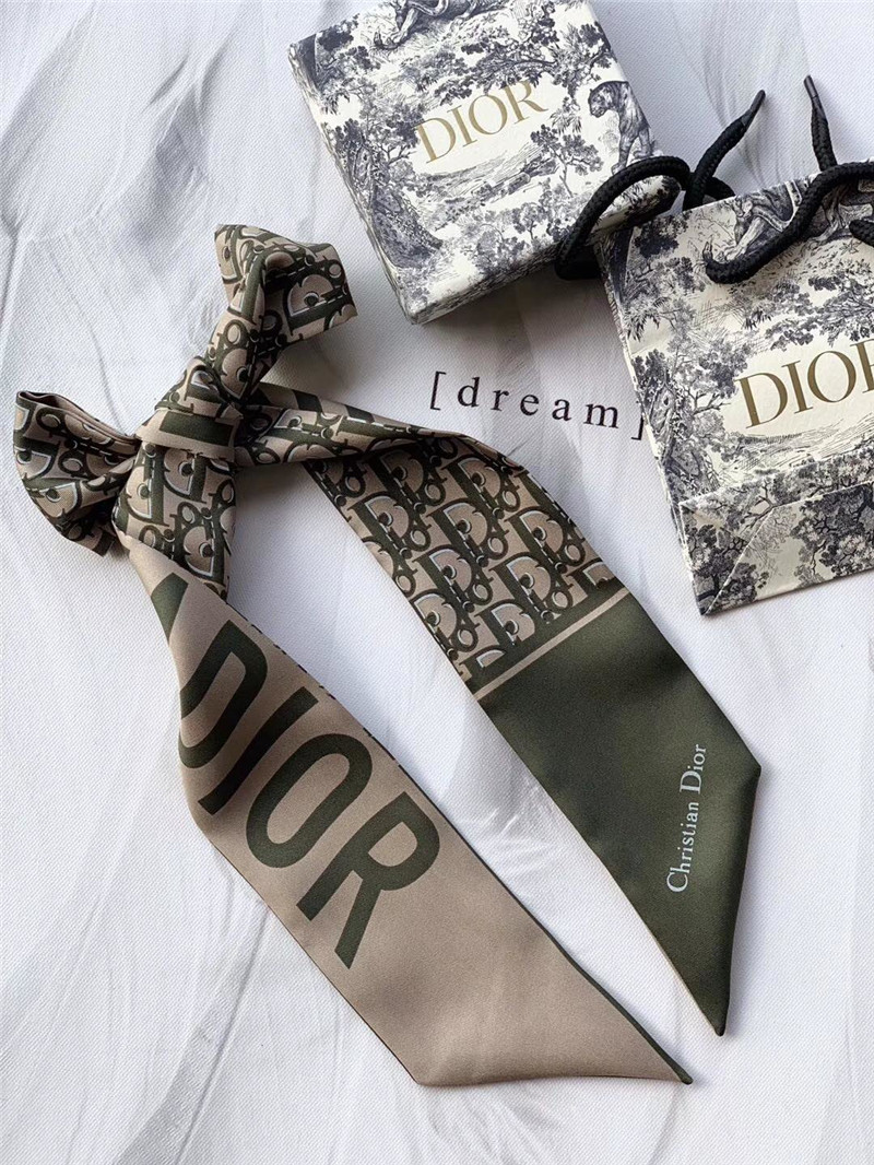 Dior letters small ribbon green - Image 2