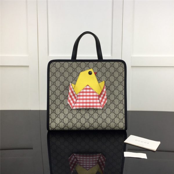 Children’s GG tote bag with chick