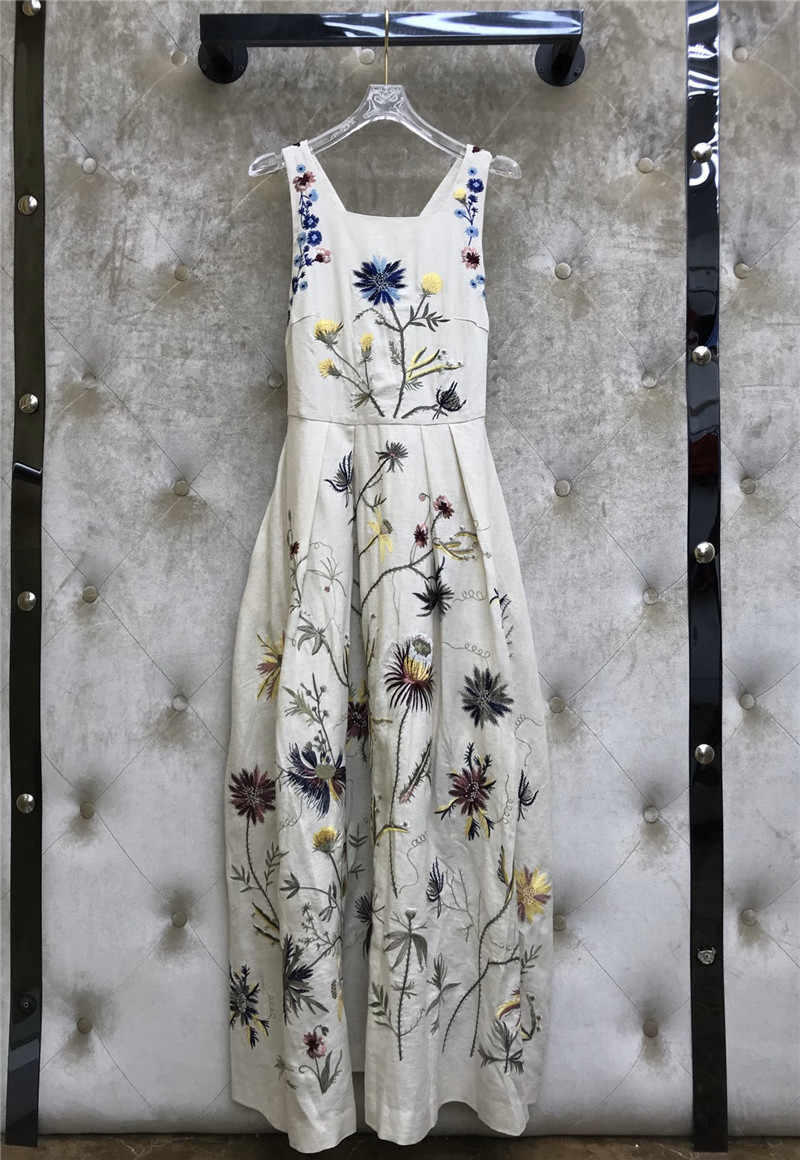 Dior summer floral embroidery dress