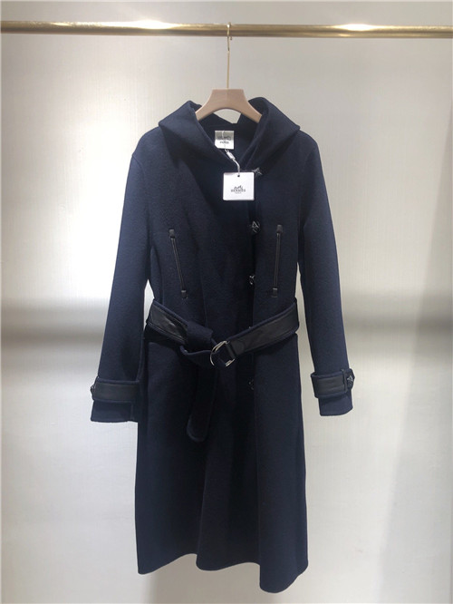 hermes Wool cashmere coat replica clothing