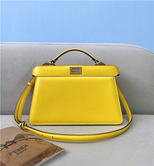 fend peekaboo medium bag yellow