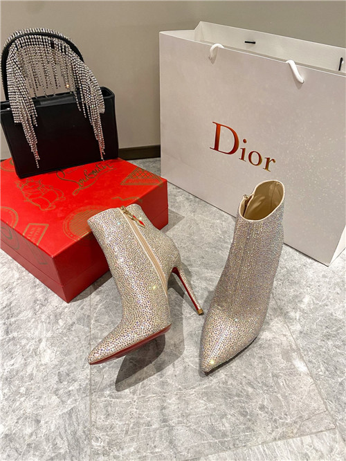 christian louboutin heel boots