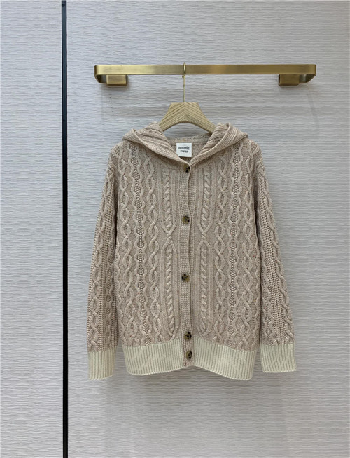 hermes hooded cashmere cardigan