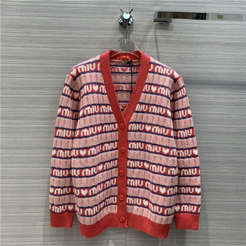 miu miu logo cardigan