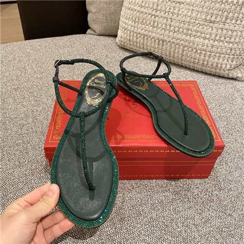 rene caovilla flat sandals - Image 9