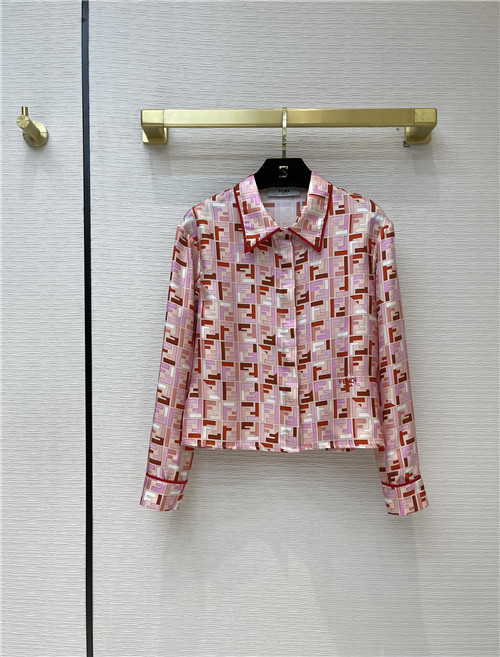 fendi printed silk shirt