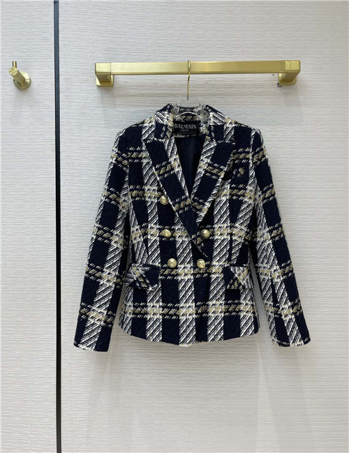 Balmain tweed double breasted coat