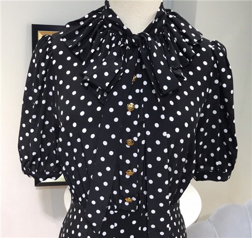 celine polka dot silk dress - Image 6