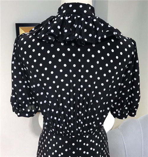 celine polka dot silk dress - Image 9
