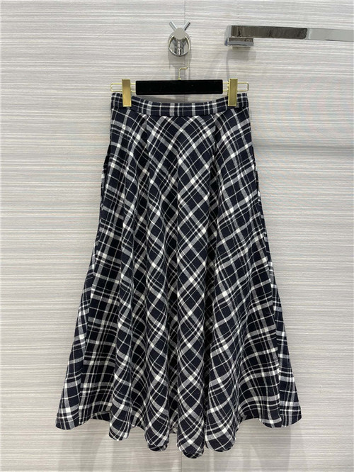 dior plaid long skirt - Image 2