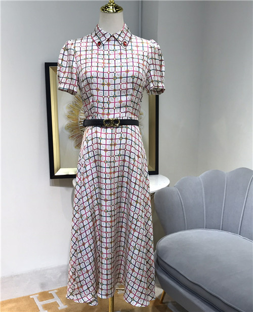 celine letter logo silk dress