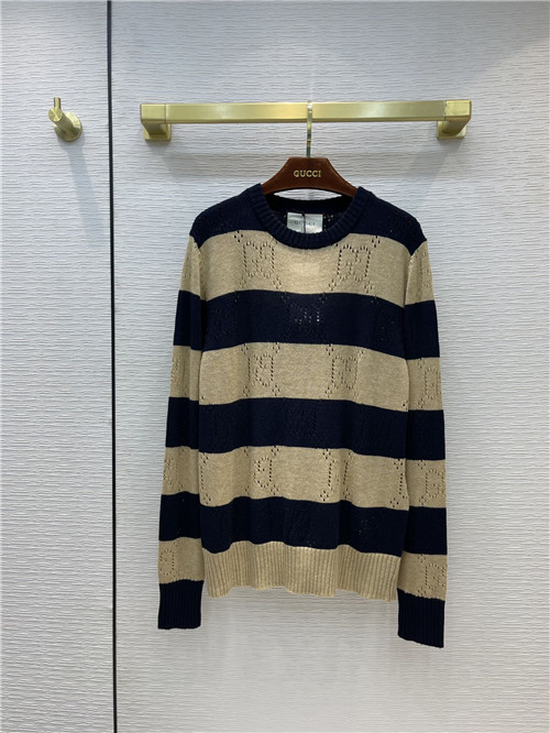 gucci striped gg knitted sweater