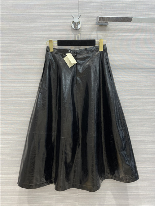 loewe leather skirt