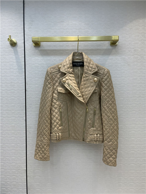 Balmain Sheepskin Motorcycle Leather Jacket