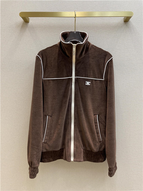 celine velvet loose sports suit - Image 2