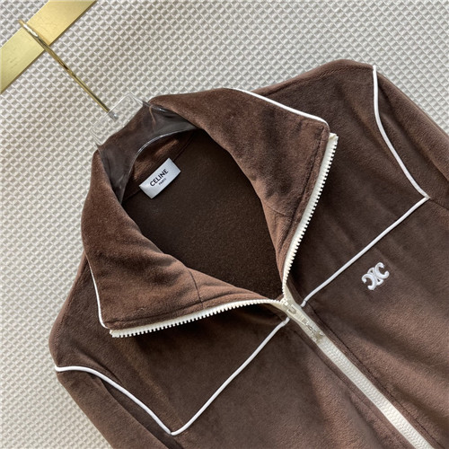 celine velvet loose sports suit - Image 9