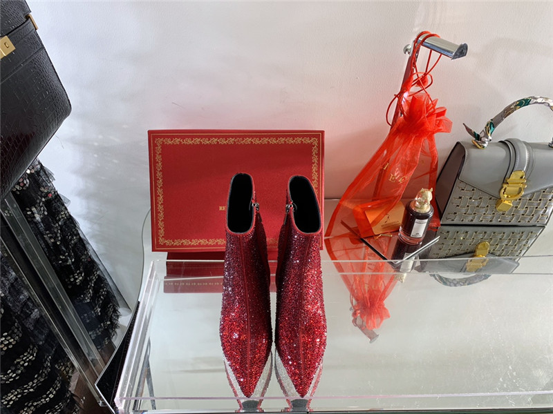 Rene Caovilla drilled pointed high heel booties - Image 3