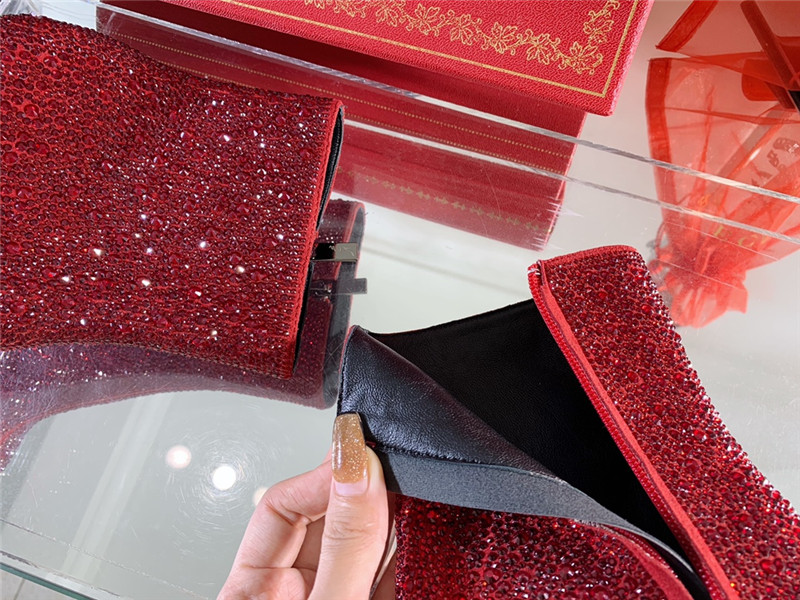 Rene Caovilla drilled pointed high heel booties - Image 6