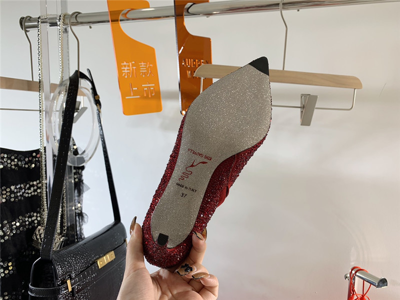 Rene Caovilla drilled pointed high heel booties - Image 7