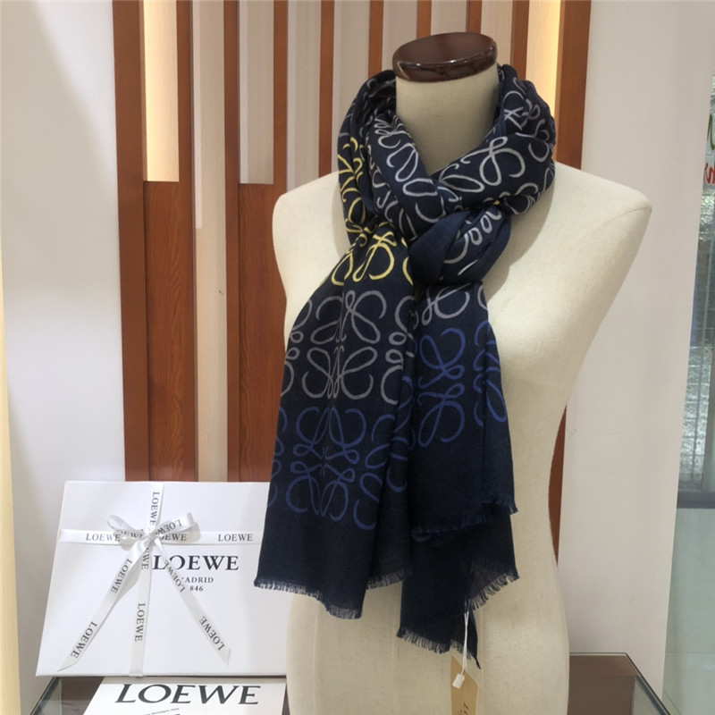 loewe anagram scarf in wool and cashmere