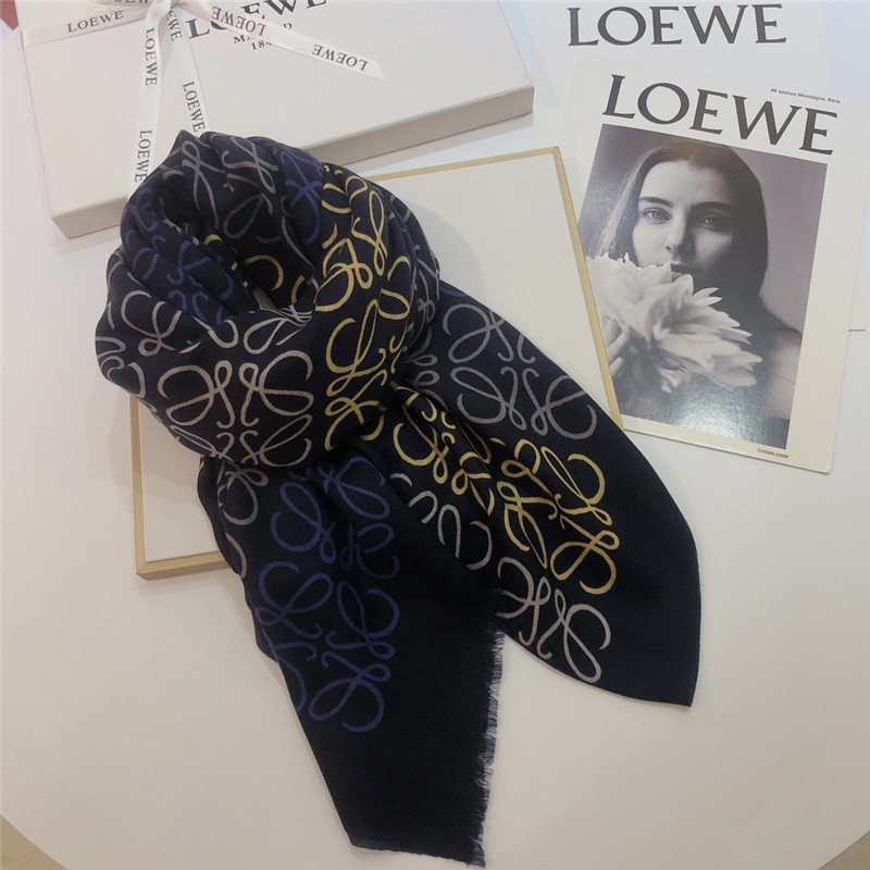 loewe anagram scarf in wool and cashmere - Image 8