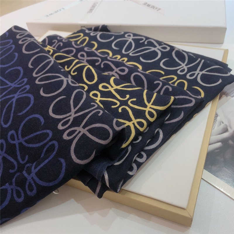 loewe anagram scarf in wool and cashmere - Image 9