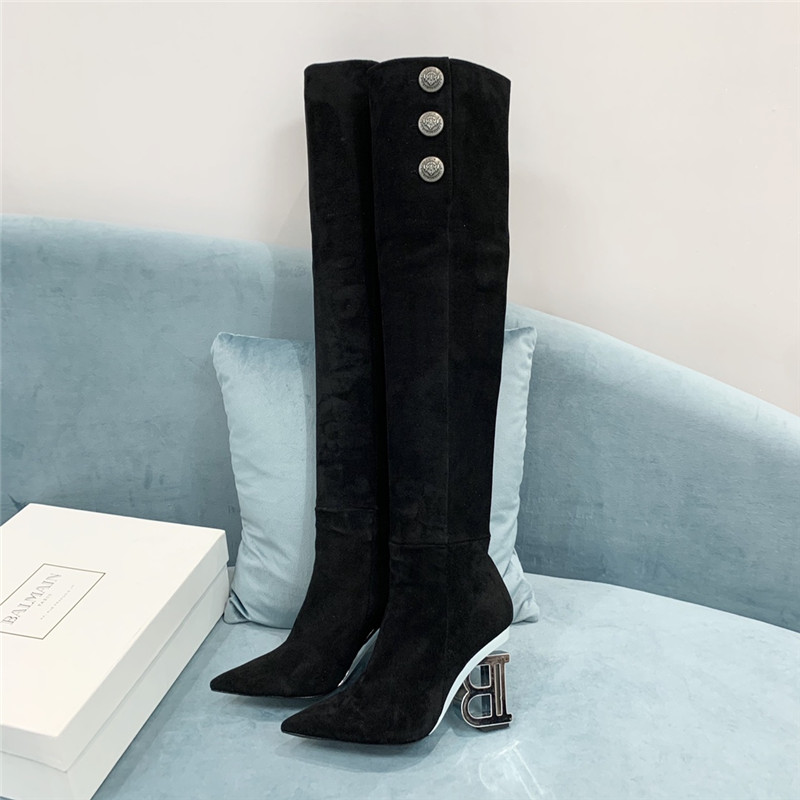 balmain logo letters long boots - Image 3