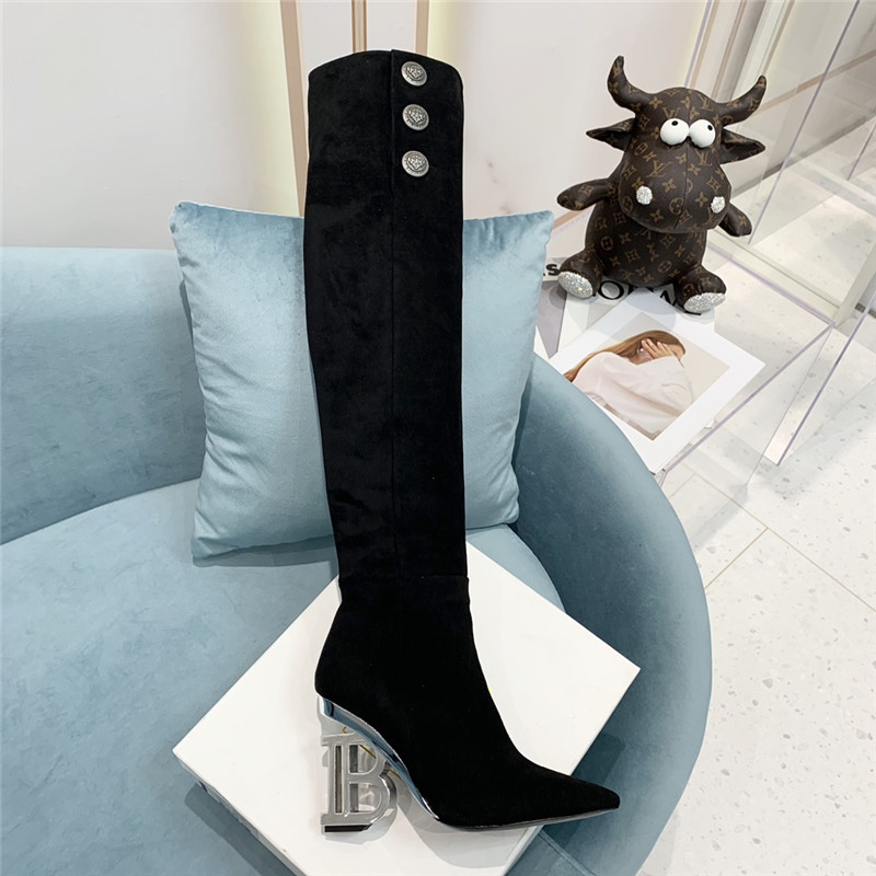 balmain logo letters long boots - Image 5