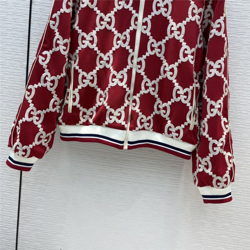 gucci embroidered logo baseball jacket - Image 4