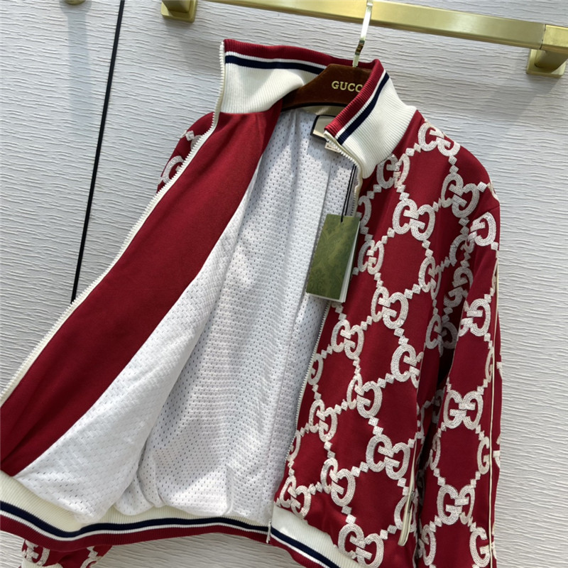 gucci embroidered logo baseball jacket - Image 5