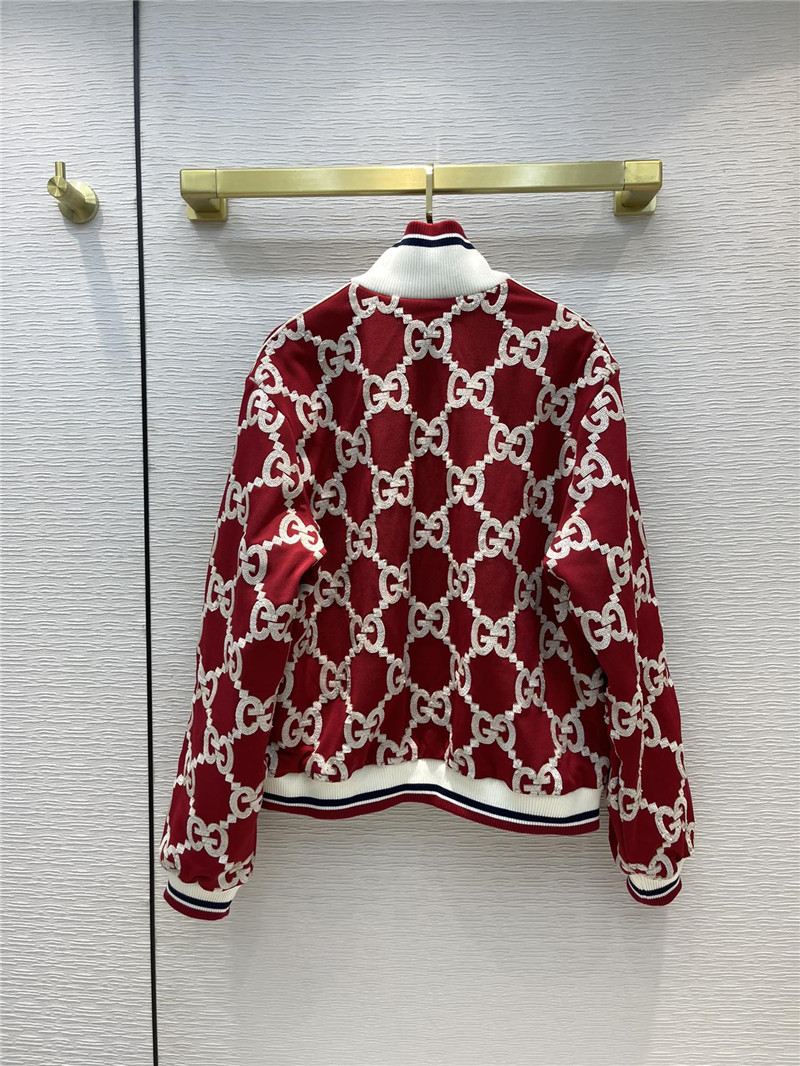 gucci embroidered logo baseball jacket - Image 2