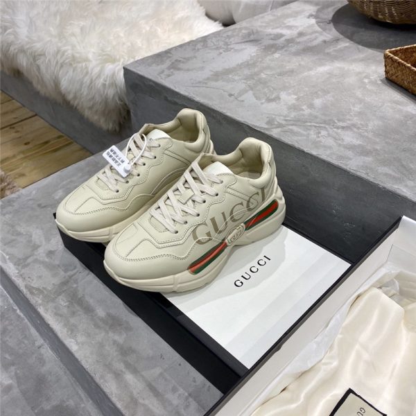 Women’s Rhyton Gucci logo leather sneaker Lovers