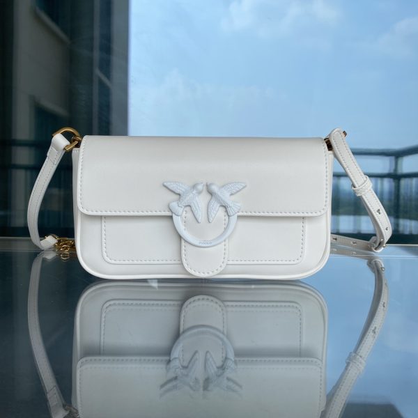 PINKO 2022 Spring/Summer POCKET LOVE Ms. Messenger Shoulder Bag Classic Leather Bird Handbag Swallow Bag