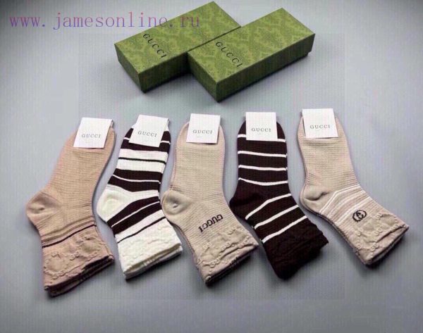 Gucci G Home New Socks: A box of five pairs of jacquard classic double G logo, super nice, tqx8kdklx
