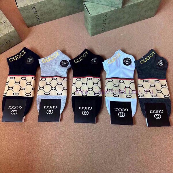 Gucci G Home New Men's Short Socks - A box of five pairs of G Home synchronized short socks jgvmen7s