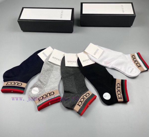 Gucci G Home New Men's Short Socks - A box of five pairs of G Home synchronized short socks m720bznb
