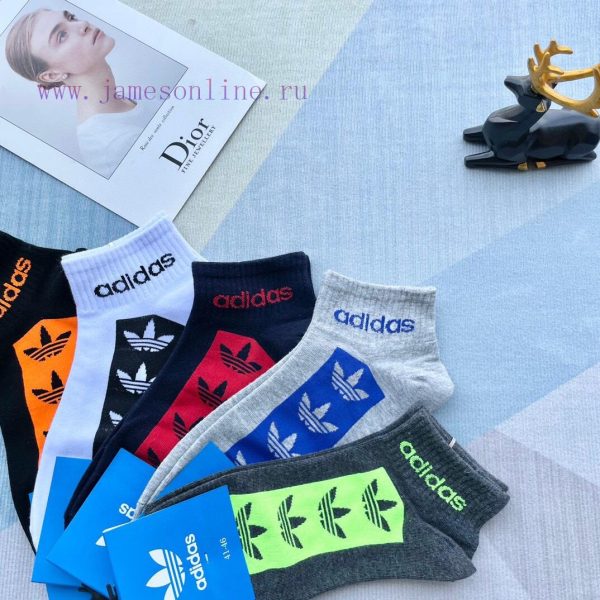 Adidas new men's socks with clover logo, super nice ins, this year's super hot element item,4scq6y55