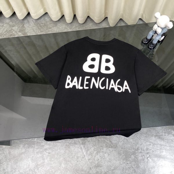 Balenciaga Classic Double B Letter Short sleeved T-shirt from BalenciagaStyle number 6328B20 1p94t09a