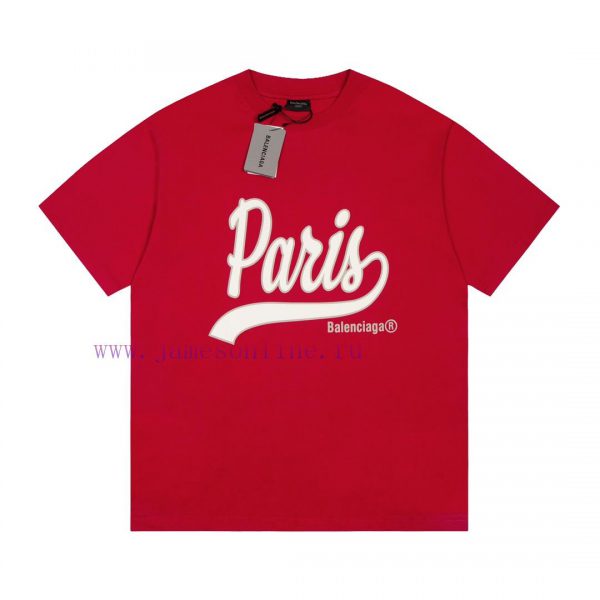 superior qualityBalenciaga/Paris series printed short sleeved T-shirt made of pure cotton so g4fig17t