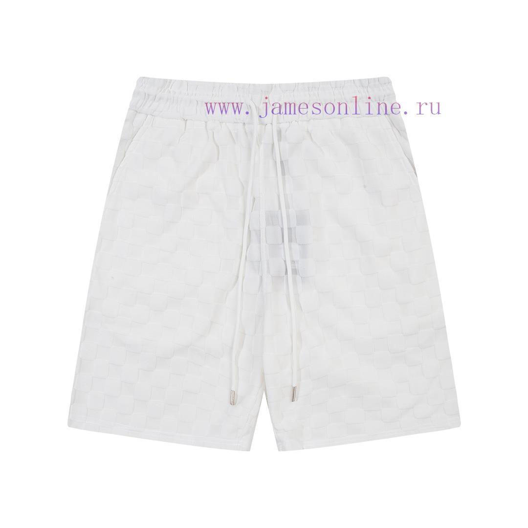 ️ Louis Vuitton/Louis Vuitton plaid jacquard towel pants2023SS new knitted shorts, customi zozcslzh - Image 2