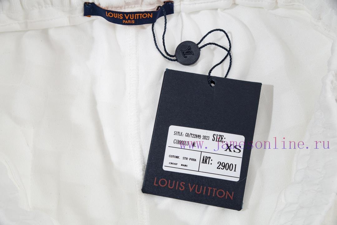 ️ Louis Vuitton/Louis Vuitton plaid jacquard towel pants2023SS new knitted shorts, customi zozcslzh - Image 9