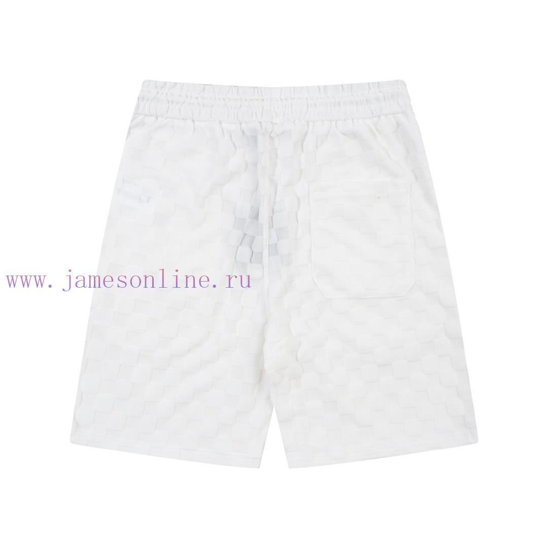 ️ Louis Vuitton/Louis Vuitton plaid jacquard towel pants2023SS new knitted shorts, customi zozcslzh - Image 10