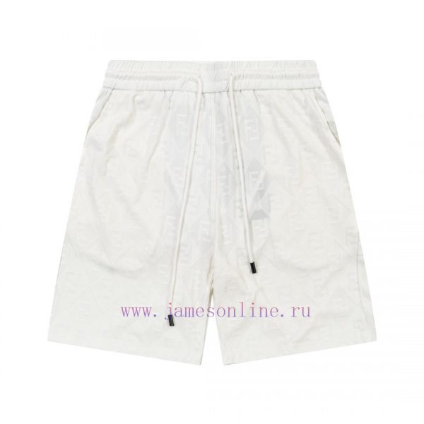 ️   FENDI Double FF Diamond Grid Jacquard Towel Pants Elastic2025SS new knitted shorts, cust h6mn3c6l