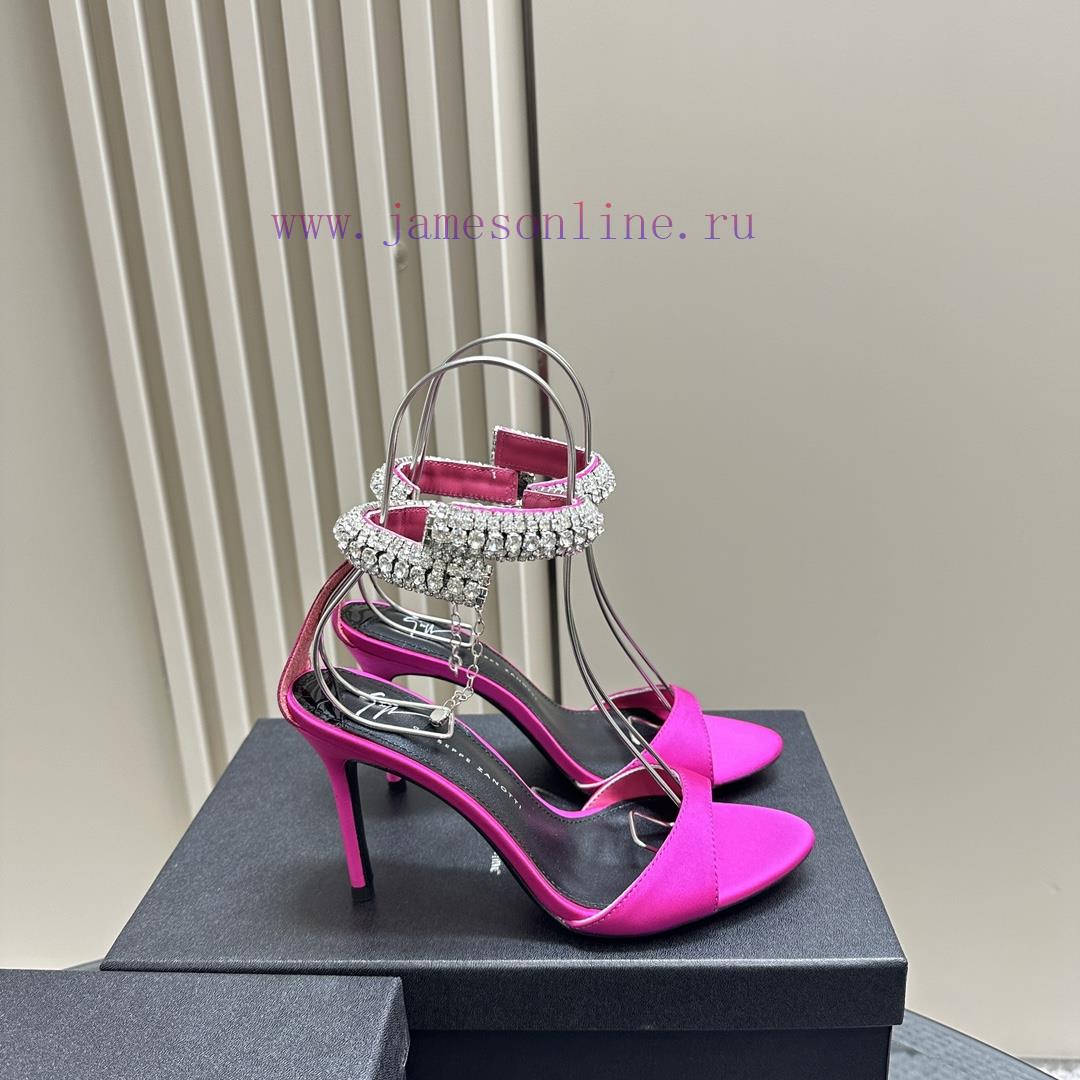 Giuseppe ZanottiGZ 2024s new rhinestone high heelsLacquer leather shoe headpiece with rhinesj4spcuw4 - Image 6