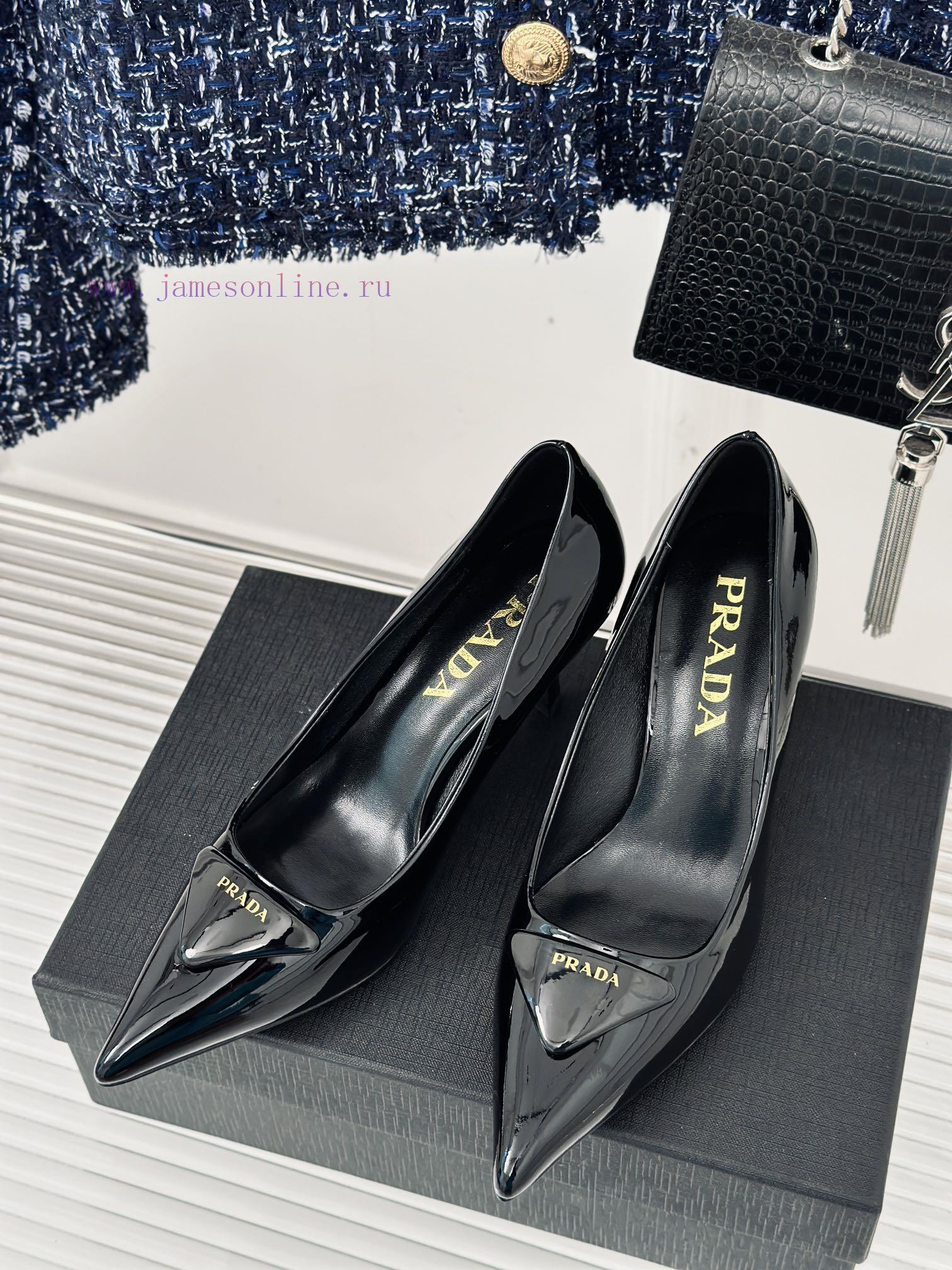 PRADA/PRADA Classic Spring/SummerTriangle logo sandals single shoe seriesThe simple design i2eoig3uq - Image 3